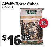 Rural King Alfalfa Horse Cubes offer