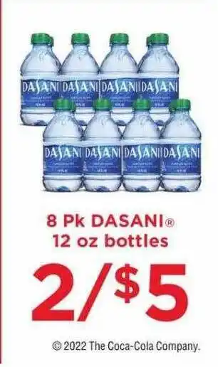 Winn Dixie 8 Pk Dasani 12 Oz Bottles offer
