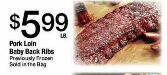 Jons International Pork Loin Baby Back Ribs offer