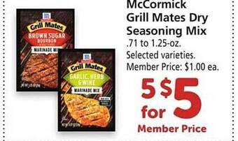 Safeway McCormick Grill Mates Dry Seasoning Mix offer