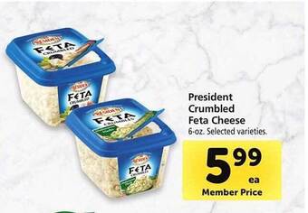 Safeway President Crumbled Feta Cheese offer