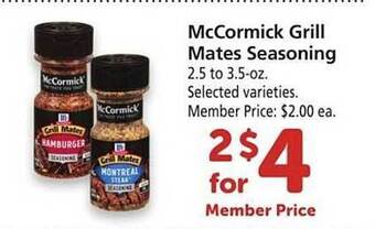 Safeway McCormick Grill Mates Seasoning offer