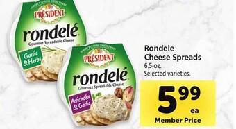 Safeway Rondele Cheese Spreads offer