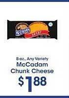 Price Rite McCadam Chunk Cheese offer