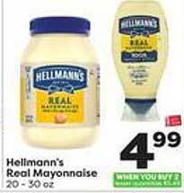 Weis Markets Hellmann's Real Mayonnaise offer