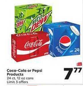 Weis Markets Coca-cola Or Pepsi Products offer