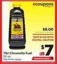 Weis Markets Tiki Citronella Fuel offer