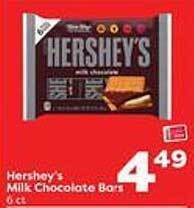 Weis Markets Hershey's Milk Chocolate Bars offer