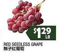99 Ranch Red Seedless Grape offer