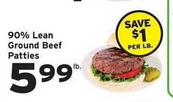 Hannaford 90% Lean Ground Beef Patties offer