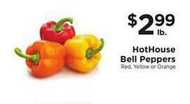 ShopRite Hothouse Bell Peppers offer