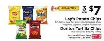ShopRite Lay's Potato Chips Doritos Tortilla Chips offer