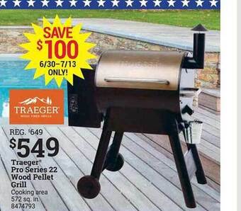 Ace Hardware Traeger Pro Series 22 Wood Pellet Grill offer