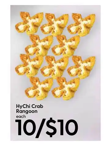 Hy-Vee Hychi Crab Rangoon offer