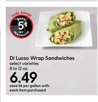 Hy-Vee Di Lusso Wrap Sandwiches offer