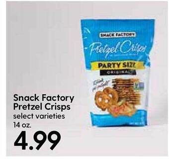 Hy-Vee Snack Factory Pretzel Crisps offer