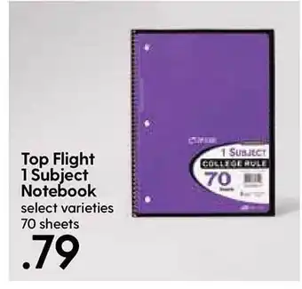 Hy-Vee Top Flight 1 Subject Notebook offer