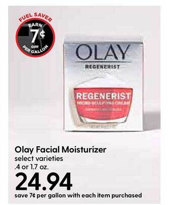 Hy-Vee Olay Facial Moisturizer offer