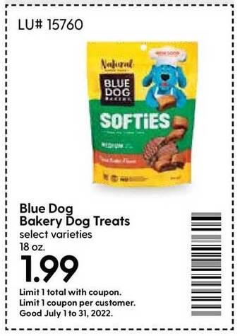 Hy-Vee Blue Dog Bakery Dog Treats offer