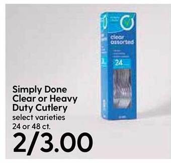 Hy-Vee Simply Done Clear Or Heavy Duty Cutlery offer
