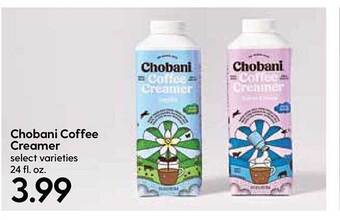 Hy-Vee Chobani Coffee Creamer offer