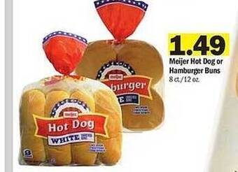 Meijer Meijer Hot Dog Or Hamburger Buns offer