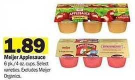 Meijer Meijer Applesauce offer