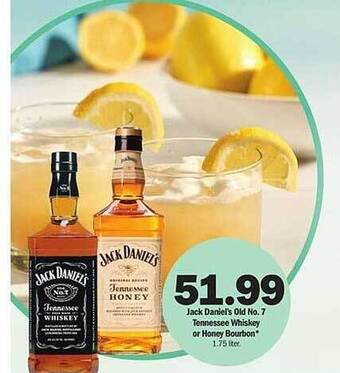Meijer Jack Daniel's Old No. 7 Tennessee Whiskey Or Honey Bourbon offer