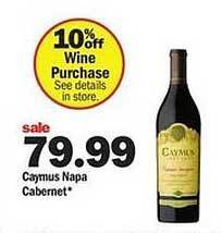 Meijer Caymus Napa Cabernet offer