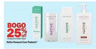 Meijer Native Personal Care Products offer