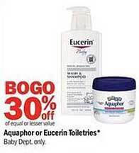Meijer Aquaphor Or Eucerin Toiletries offer