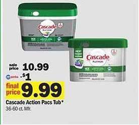 Meijer Cascade Action Pacs Tub offer