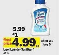 Meijer Lysol Laundry Sanitizer offer