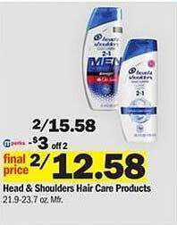 Meijer Head & Shoulders Hair Care Products offer