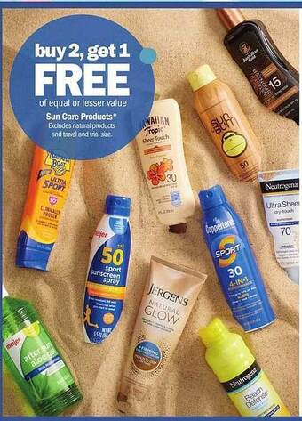 Meijer Sun Care Products offer