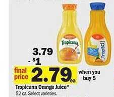 Meijer Tropicana Orange Juice offer