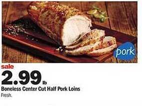 Meijer Boneless Center Cut Half Pork Loins offer