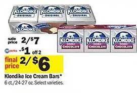 Meijer Klondike Ice Cream Bars offer