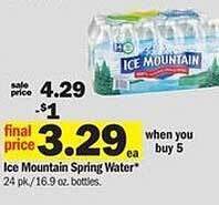 Meijer Ice Mountain Spring Water offer