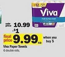 Meijer Viva Paper Towels offer