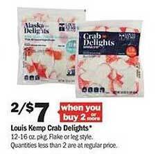 Meijer Louis Kemp Crab Delights offer