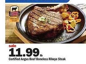 Meijer Certified Angus Beef Boneless Ribeye Steak offer