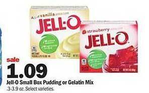 Meijer Jell-o Small Box Pudding Or Gelatin Mix offer