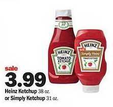 Meijer Heinz Ketchup Or Simply Ketchup offer