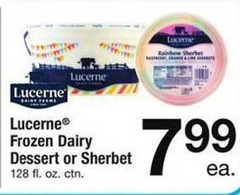 Safeway Lucerne Frozen Dairy Dessert Or Sherbet offer