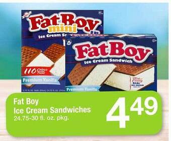 Safeway Fat Boy Ice Cream Sandwiches offer