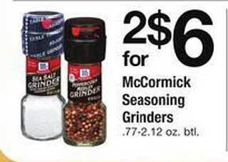 Safeway McCormick Seasoning Grinders offer
