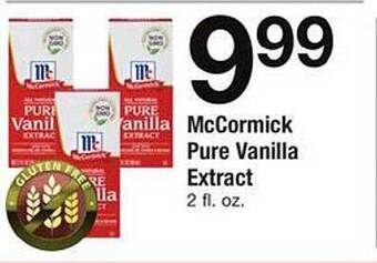 Safeway McCormick Pure Vanilla Extract offer