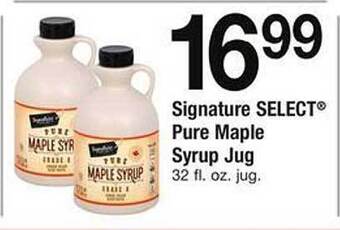 Safeway Signature Select Pure Maple Syrup Jug offer