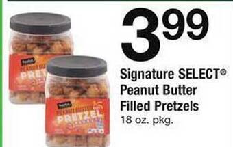 Safeway Signature Select Peanut Butter Filled Pretzels offer
